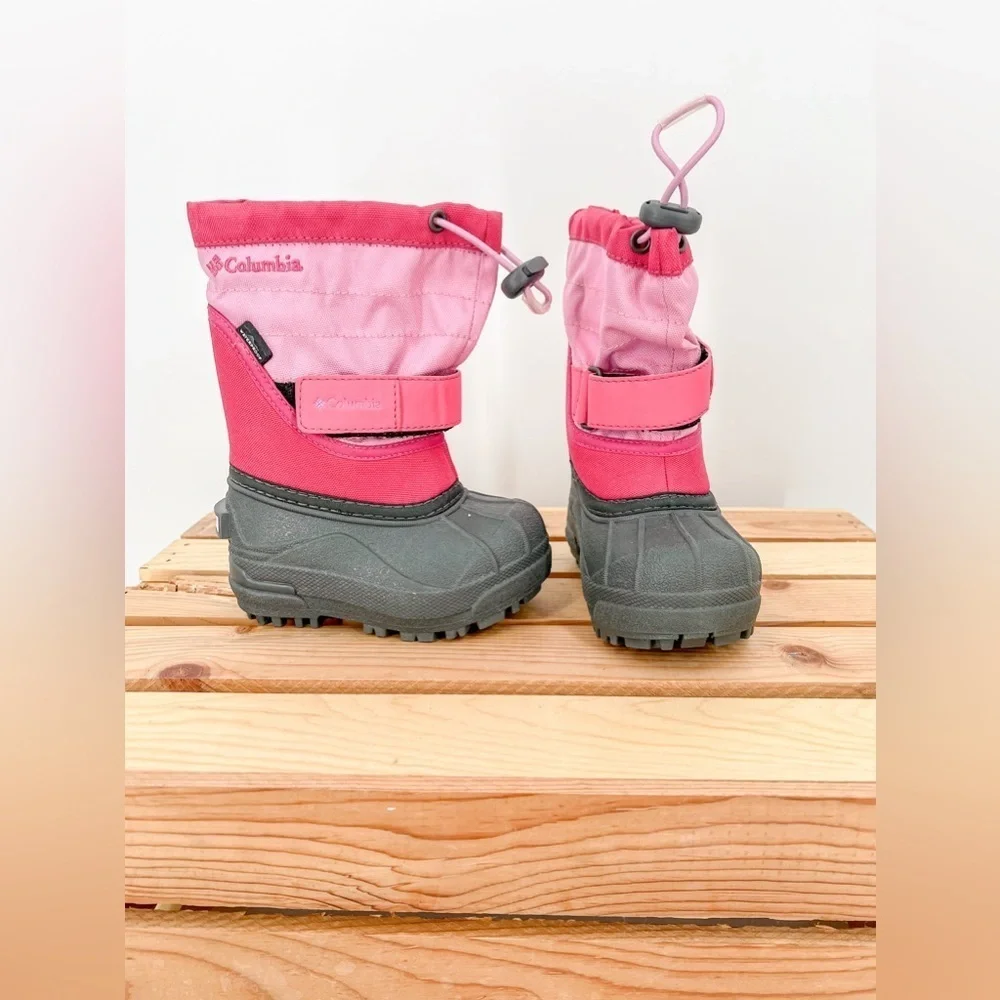 Columbia Girl Winter Snow Boots Black Pink